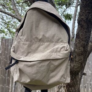 Tan Baggu Backpack Medium Nylon
